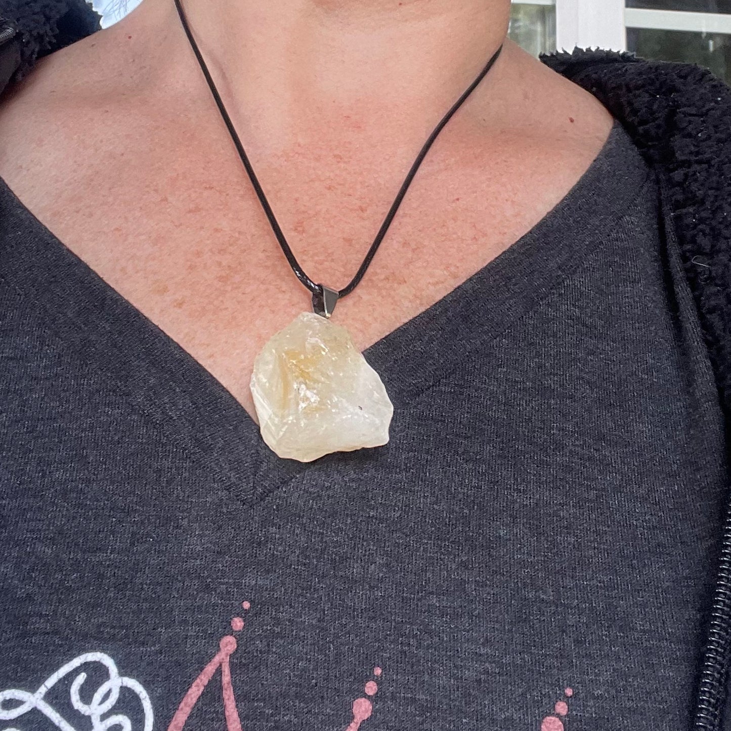Raw Natural Citrine Necklace