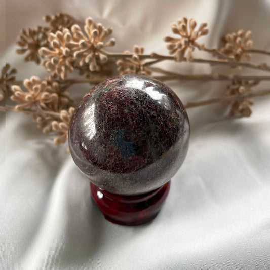 Red Garnet Sphere Natural Crystal Ball 1.69 inch