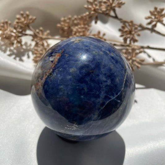 Sodalite Sphere Natural Crystal Blue Marbled 575 g