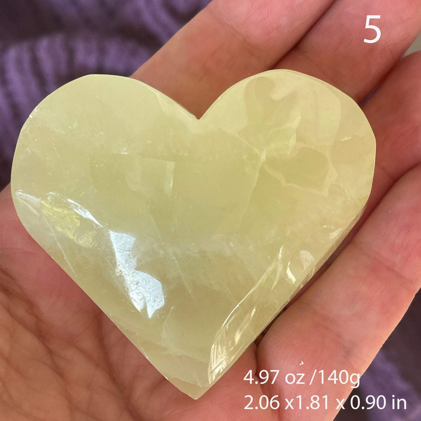 Citrine Heart High Quality Hand Carved