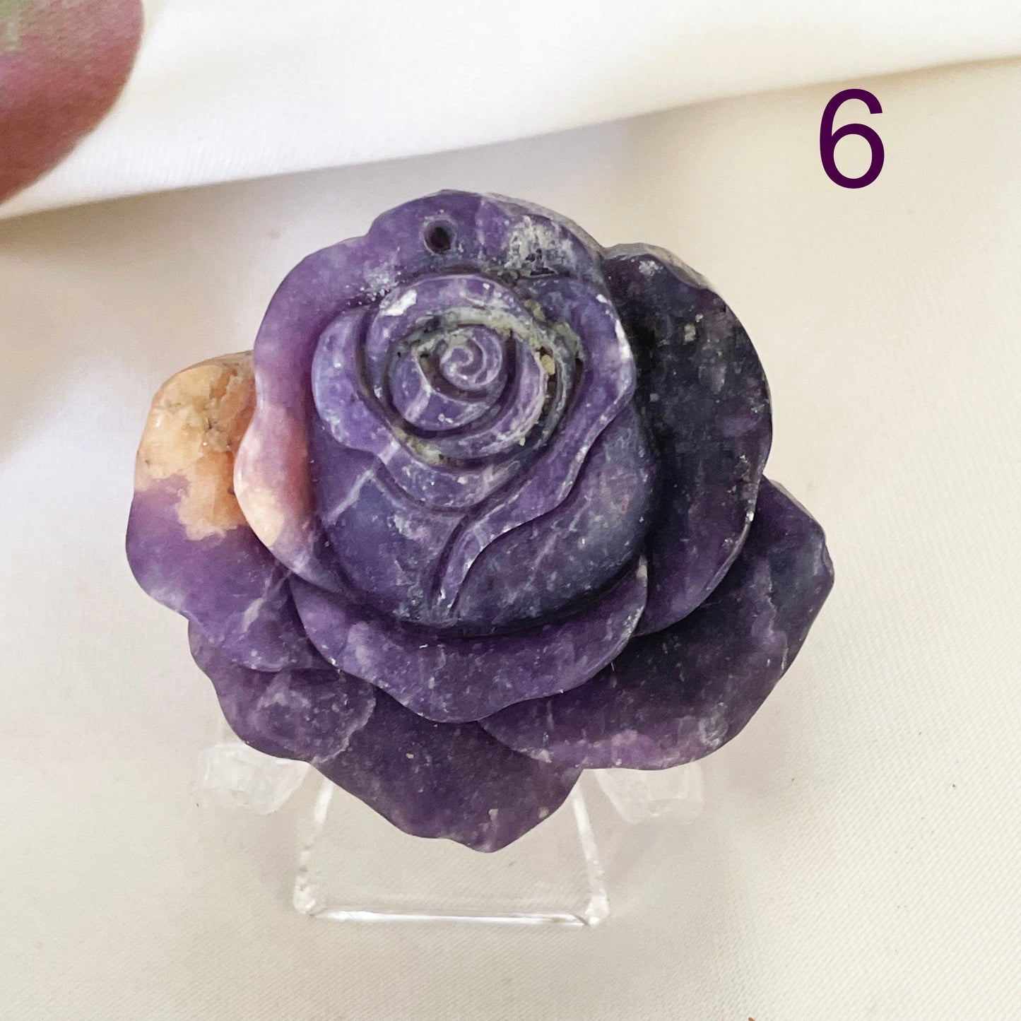 Lepidolite Rose Flower Crystal 1.5 inch
