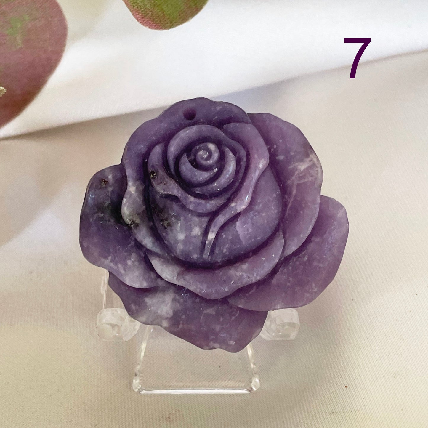 Lepidolite Rose Flower Crystal 1.5 inch