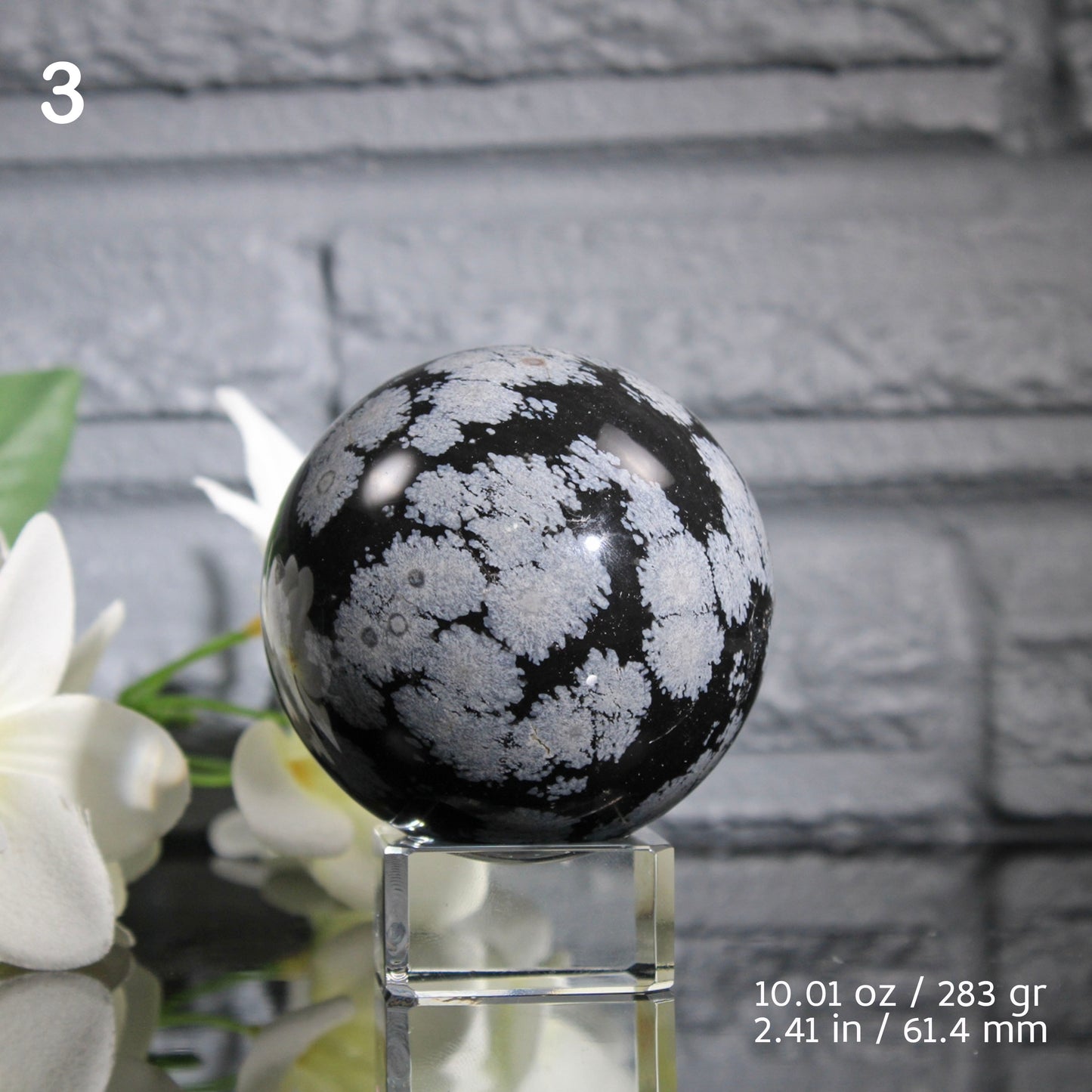 Snowflake Obsidian Crystal Sphere Different Sizes