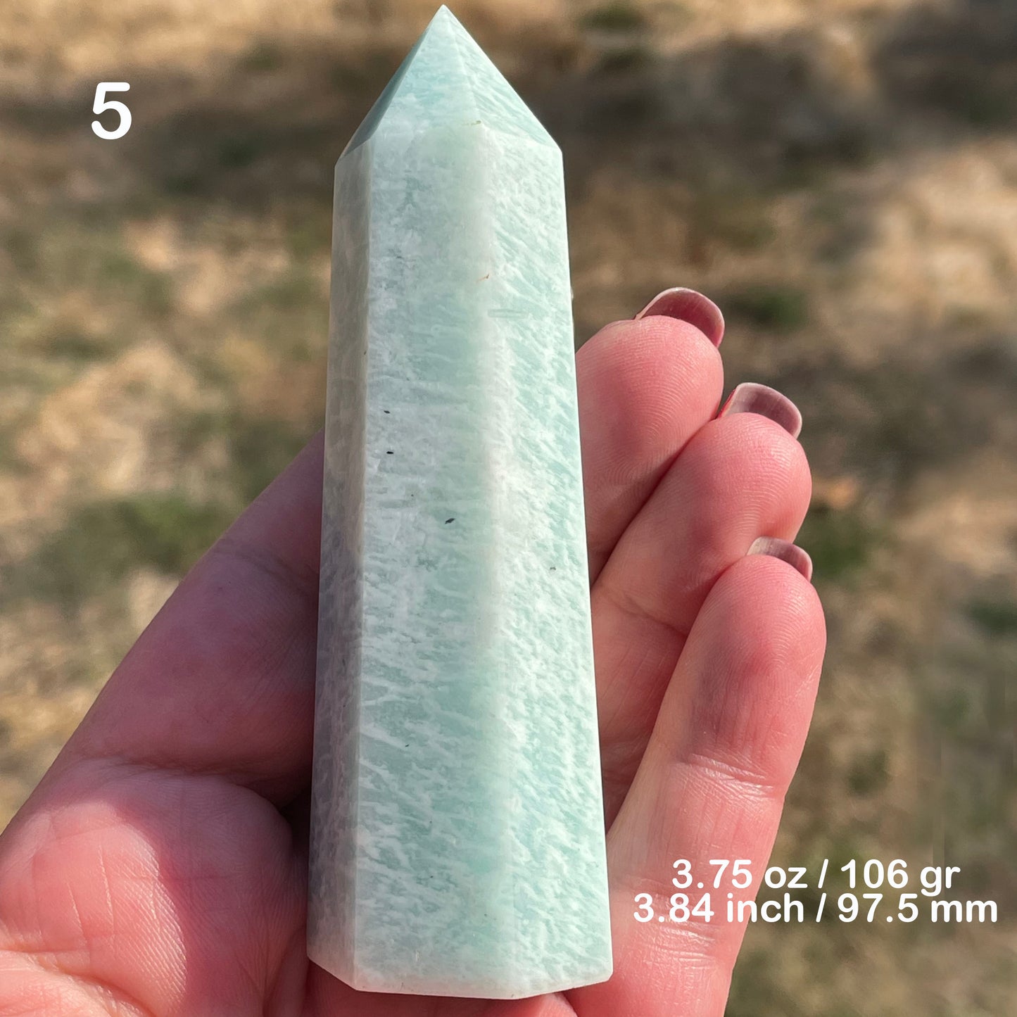 Amazonite Tower Natural Crystal 3 to 4 inch