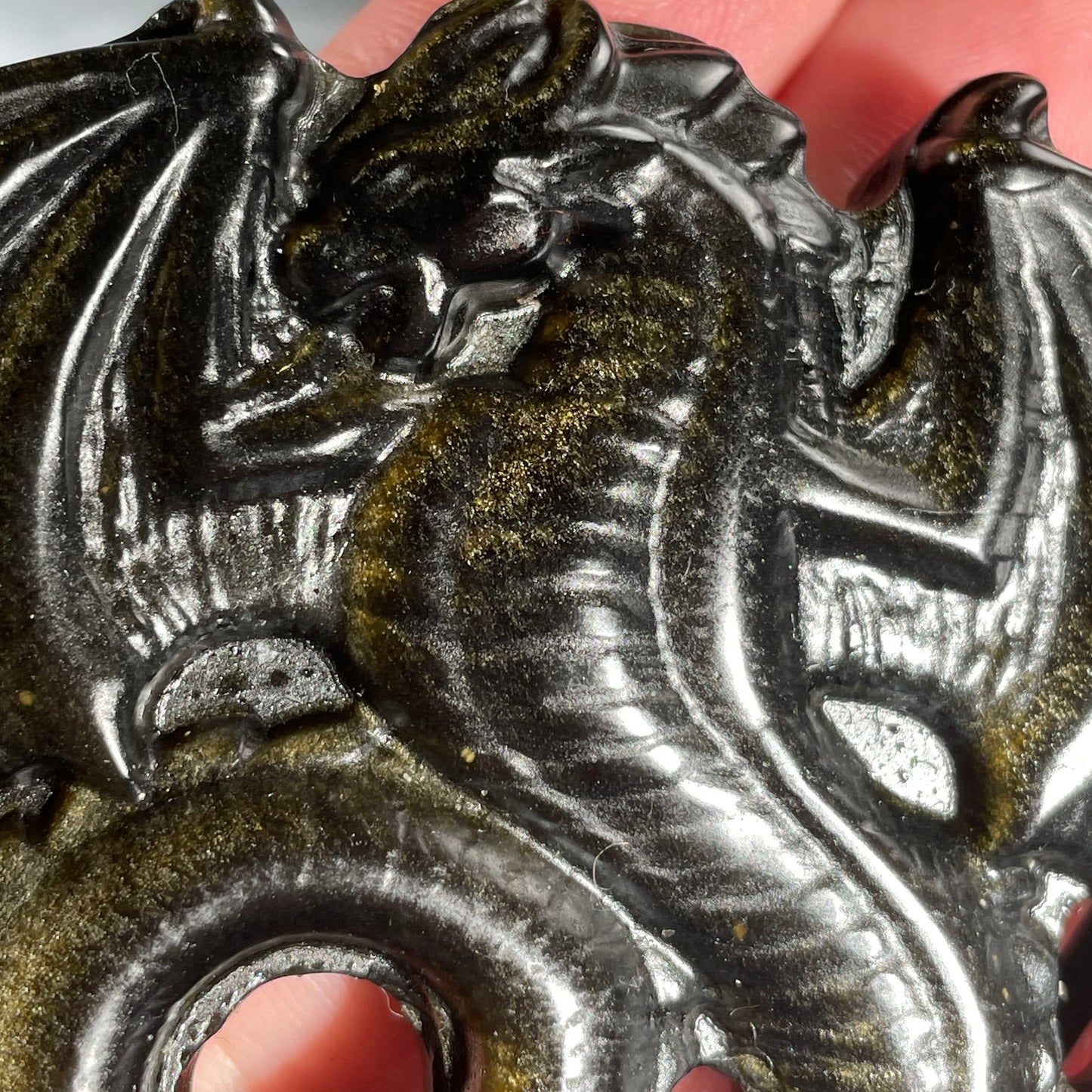 Dragon Gold Sheen Obsidian Gold Flash 3.2 in