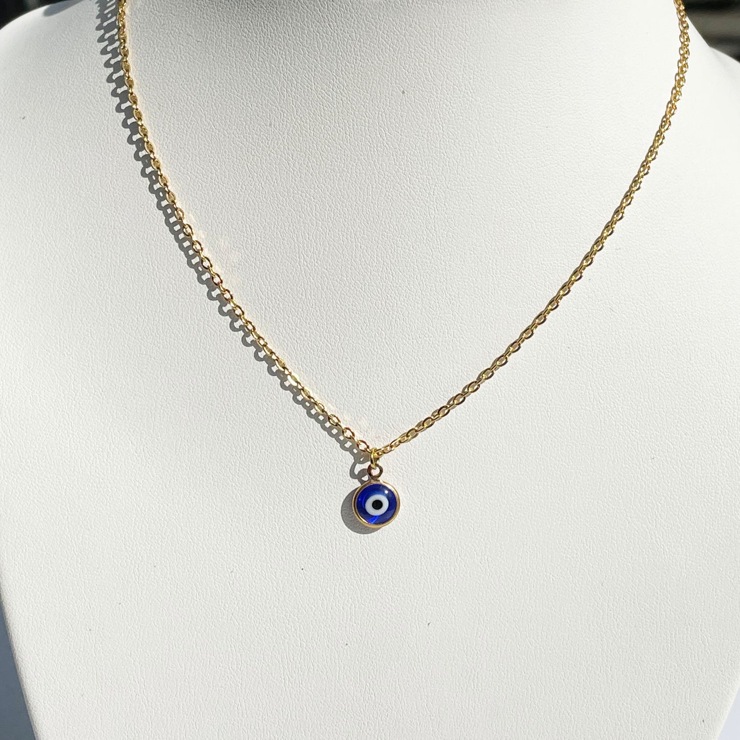 Evil Eye Stainless Steel Gold Necklace Women Adjustable